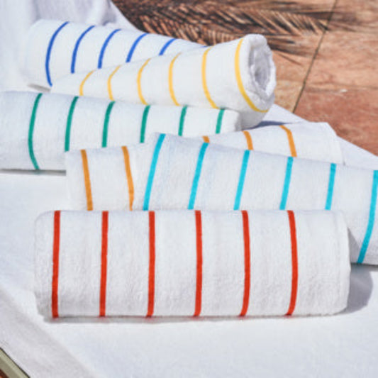 Toalla piscina Ritz blanca/lino 20lb