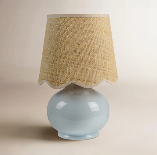 Lámpara de Mesa Momsen Scallop Azul Claro 38cm