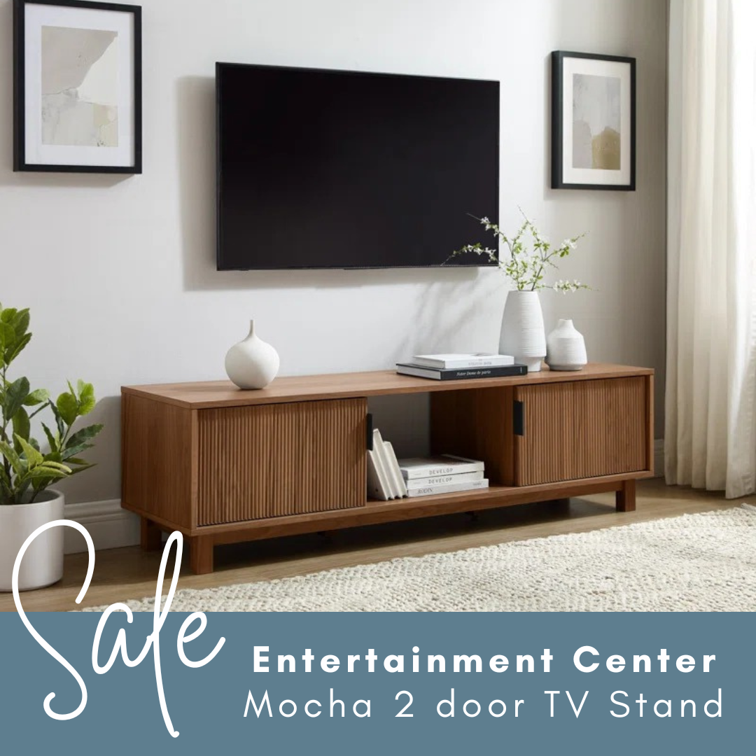 Centro de Entretenimiento Moca Mueble TV de 2 puertas