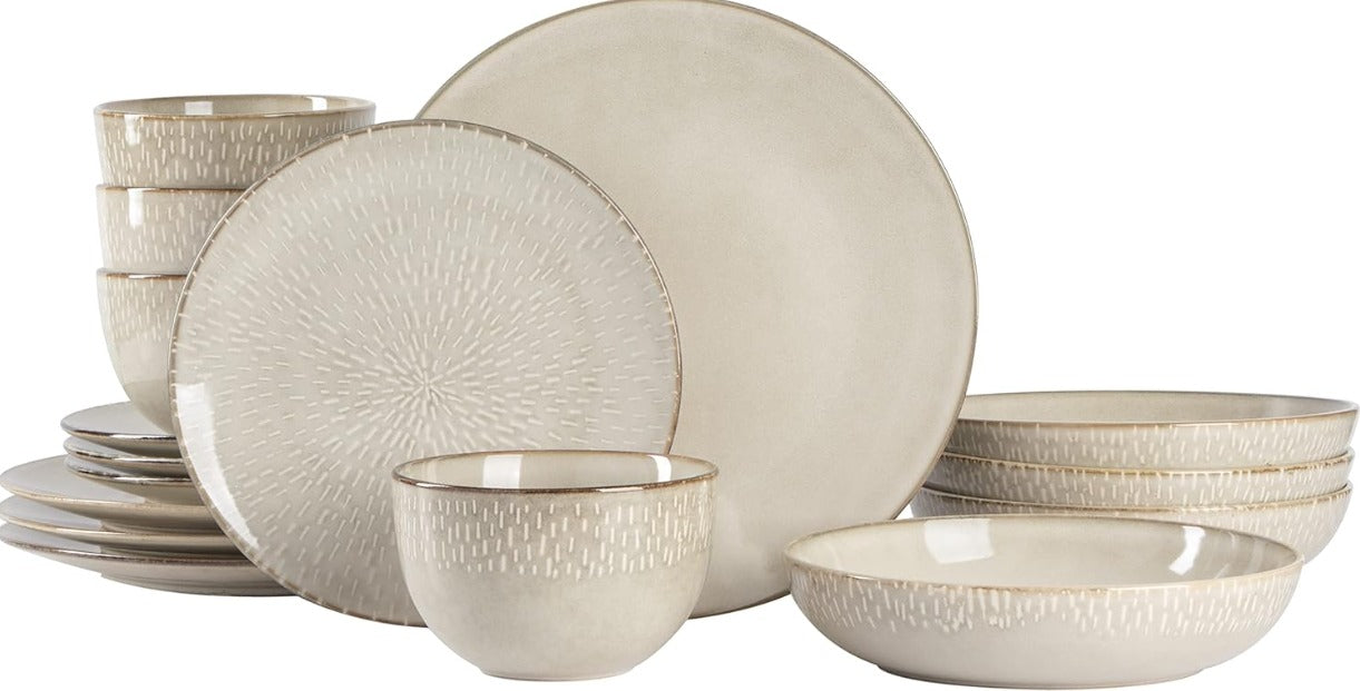 Vajilla Matisse 16 piezas Gris Topo