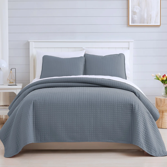 Colcha de 3 piezas Southshore King Azul pizarra