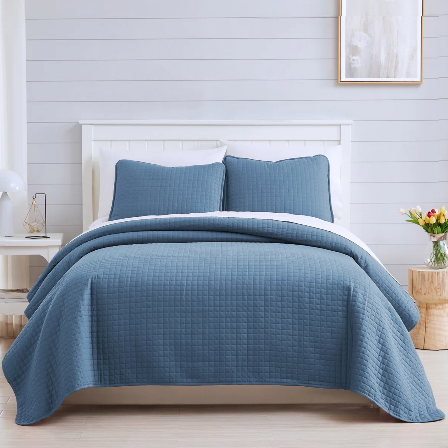 Colcha 2 piezas Southshore Twin Coronet Azul