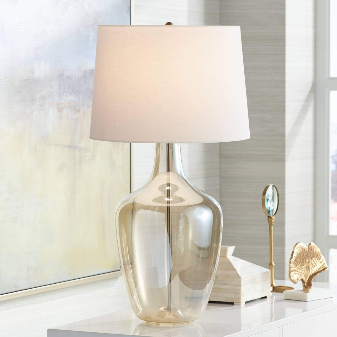Lámpara de mesa champán 79 cm