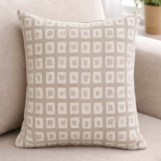 Cojín Decorativo Beige/Arena Grande