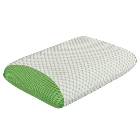 Almohada de espuma viscoelástica de té verde, tamaño Queen, 23x15x5 pulgadas